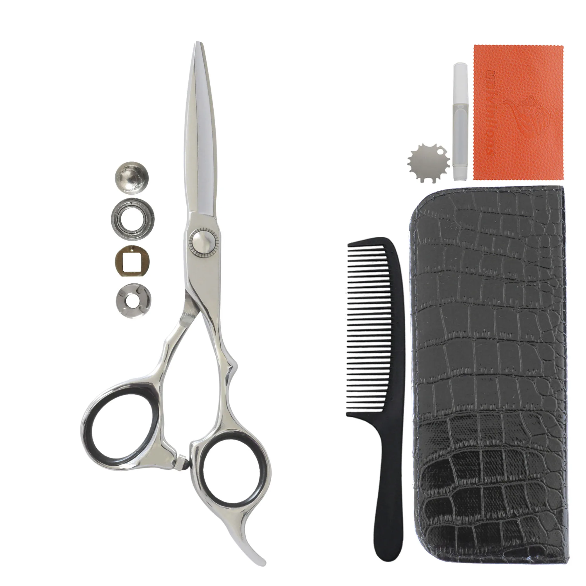 

5.75" Professional Japanese 440C Slide Cut Bearing Screw Salon Hair Scissors Razor Hairdressing Scisor Barber Shears Haircut