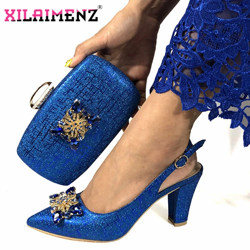 royal blue shoes and bag to match