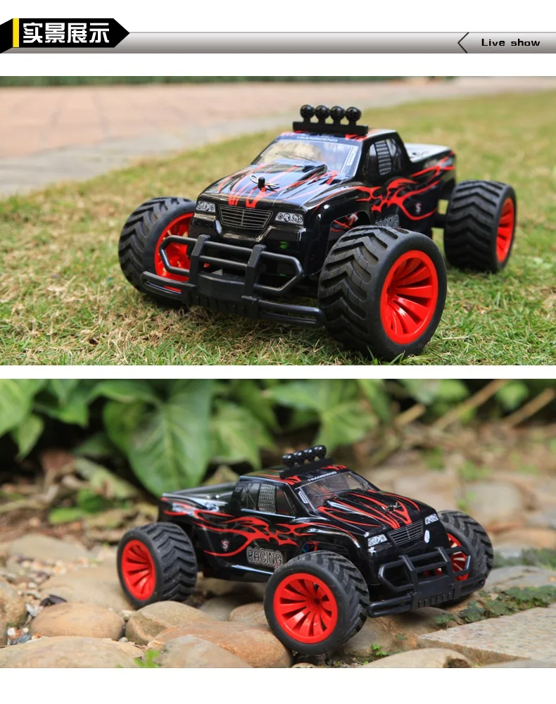 2,4G с высоким уровнем Скорость RC автомобиль 4WD 1:16 гоночный автомобиль багги с светильник высокой интенсивности мотор RC для рок-кроулинга, Управление игрушечных машинках для Детский подарок