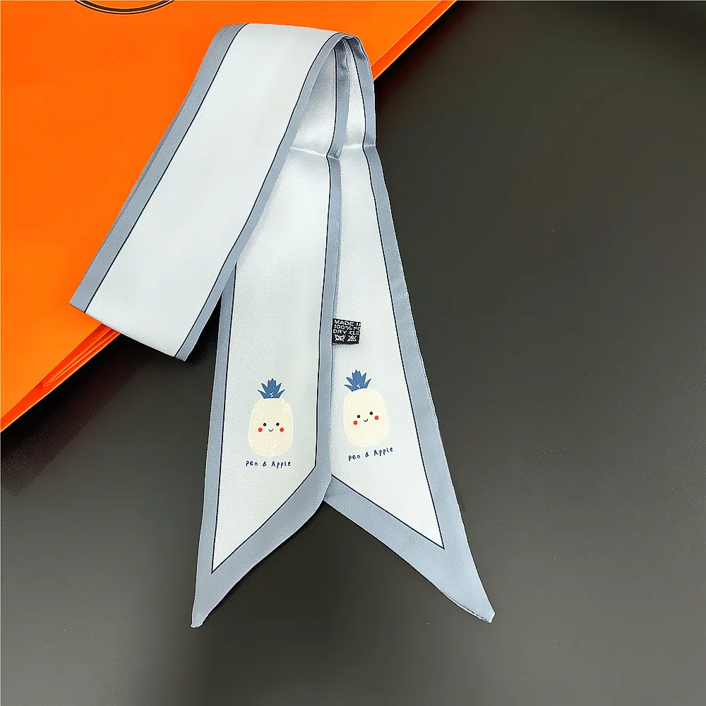 

5X88cm имитация шелка с принтом героев из мультфильмов для маленьких девочек ручка сумка лентами Женская мода пояс для головы лоскутное веревка аксессуары длинные платки