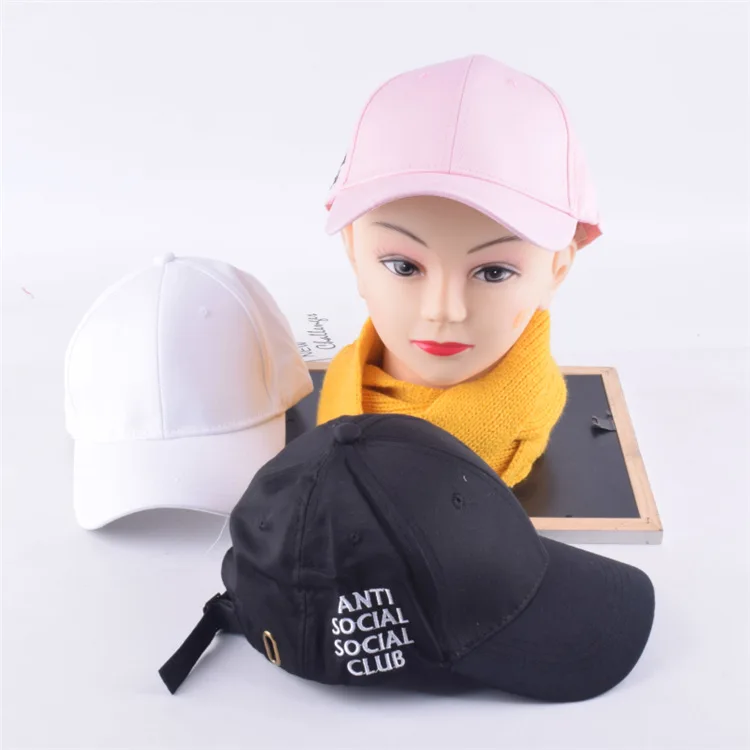 

Korean-style New Style Baseball Cap Side Edge Embroidered Letters Baseball Cap Anti Social Club Curved Brim Hat