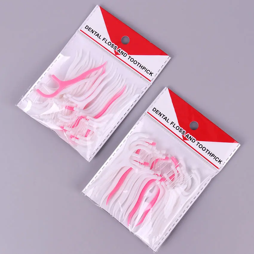 25PCS/Pack Dental Floss Picks Teeth Toothpicks Stick Oral Care Tooth Stain Remove Hygiene Clean | Красота и здоровье