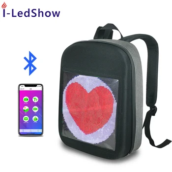 

Newest Bluetooth Smart LED Backpack with Display Screen Waterproof led billboard bag for Walking Outdoor Advertising Backpack