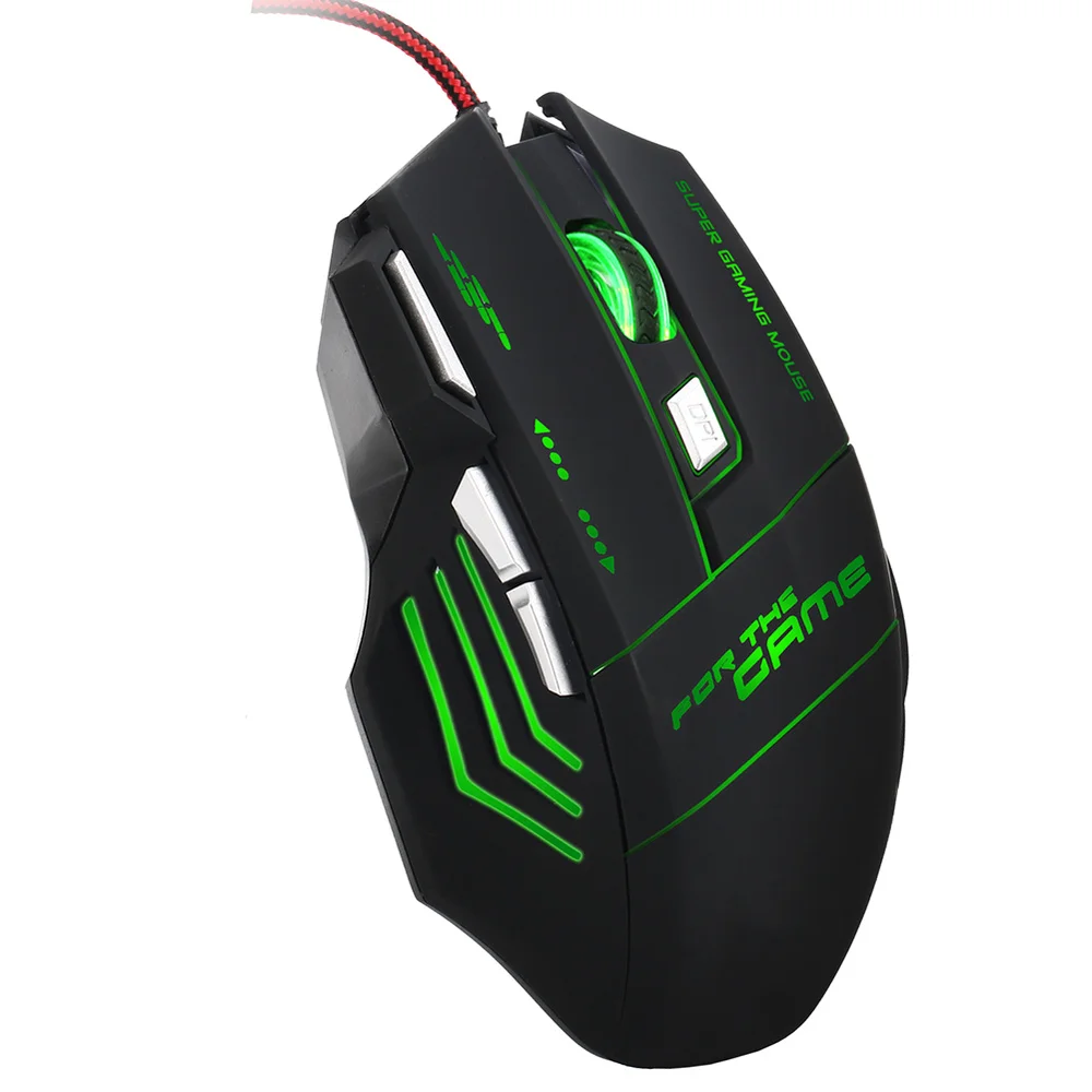 Профессиональная игровая мышь Проводная игровая мышь 7 кнопок 5500 dpi светодиодный USB компьютерная мышь геймерские мыши с подсветкой для ПК ноутбука