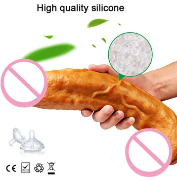 Sex Shop New Super Soft Realistic Penis Dildo Sexy Huge Dildo  Double-layer Silicone Suction Cup Dildos For Women Big Dick 2