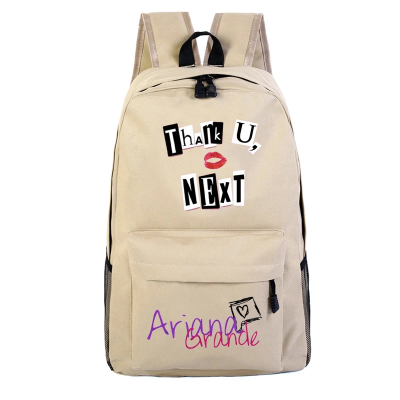 Ariana Grande Thank U Next принт для девочек плечевой рюкзак сумки Mochila Feminina Подростковая школьная сумка женские рюкзаки для путешествий