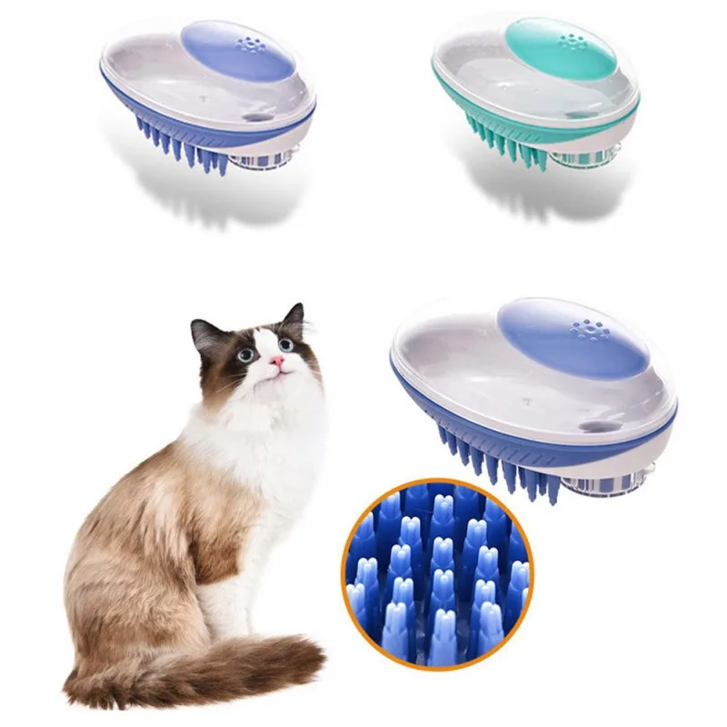 Pet Dog Massage Shampoo Brush Cat Comb Grooming Scrubber Brush for