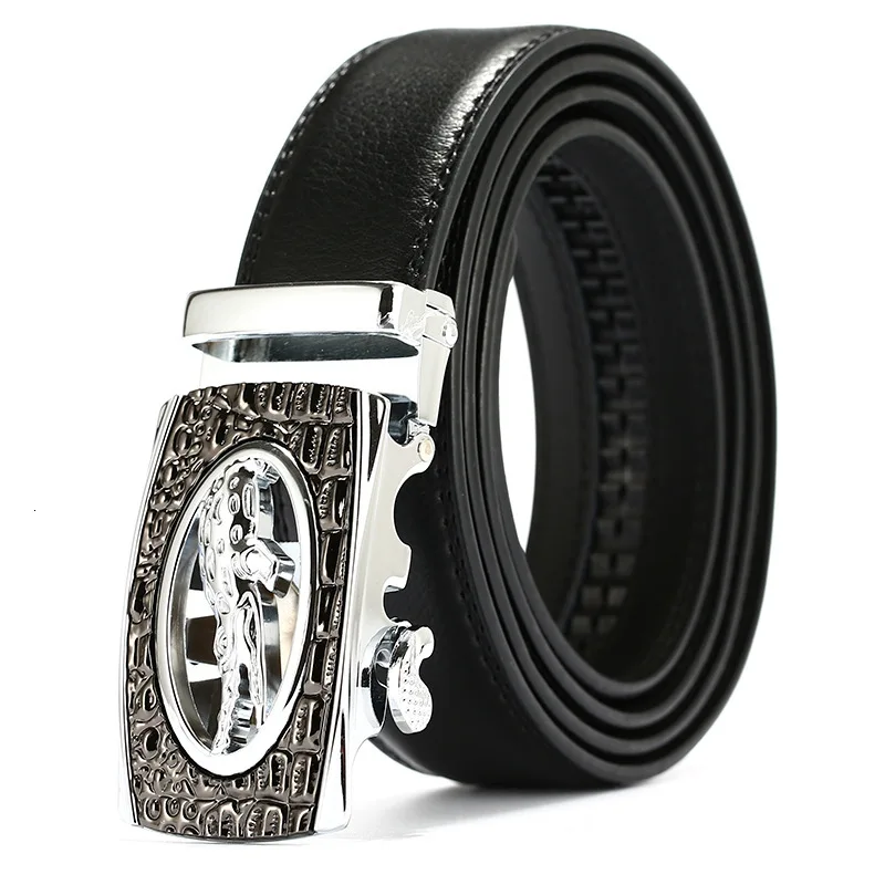 Мужской ремень из натуральной кожи с автоматической пряжкой|Мужские ремни| |