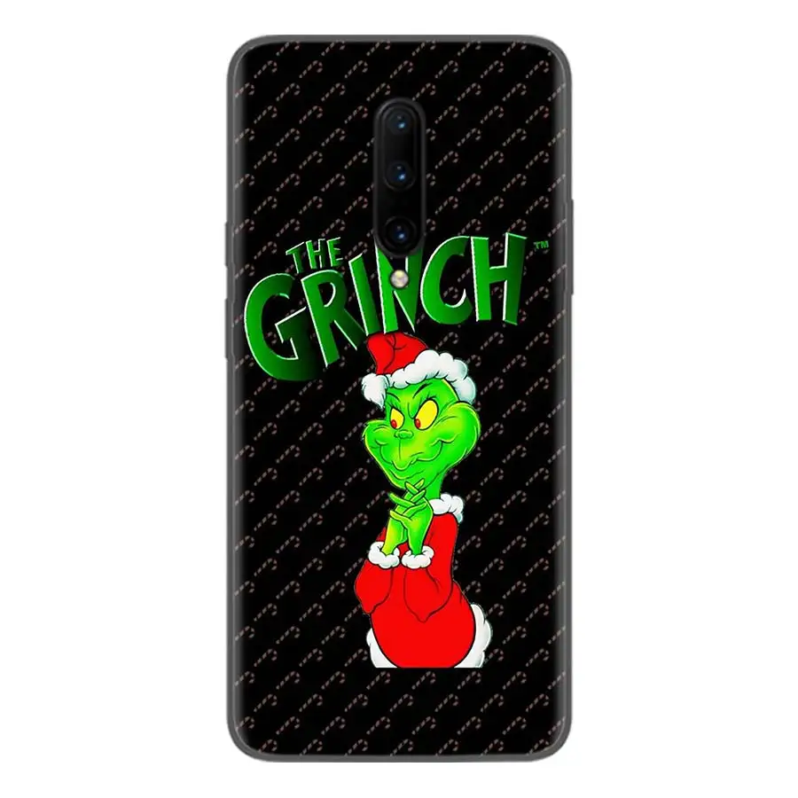 Green Grinch Christmas Black Coque Phone Case For Oneplus 1 7 Pro 6 6T 5 5T 3
