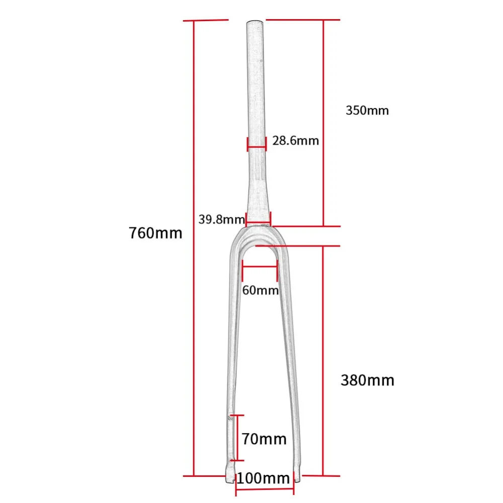 700C Full Carbon Gravel Fork Disc Brake Tapered Cyclocross Bicycle Fork 100*12mm Thru Axle Carbon Road Bike Forks 700*35C Tire