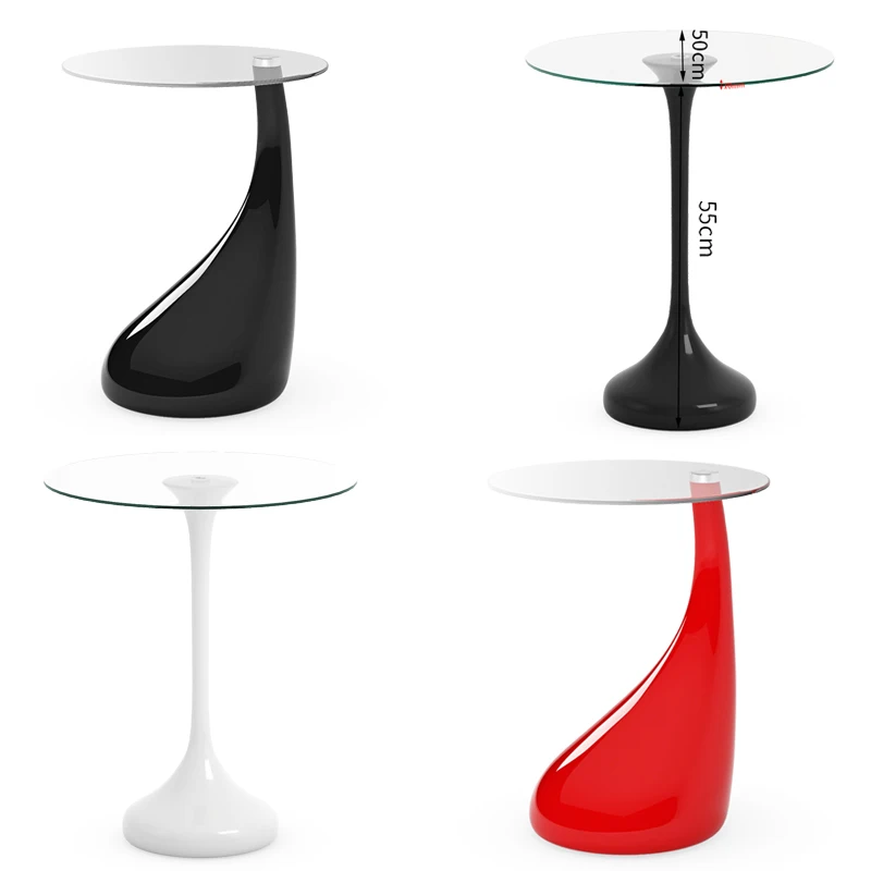 Panana High Gloss Round Coffee Table Creative Personality Simple
Balcony Table Apartment Side End Lamp Table