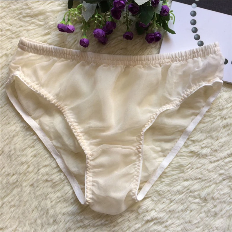 

Men Sexy briefs solid color Underwear Briefs Breathable Comfortable Soft Slip Light Plus Size Silk underpants male