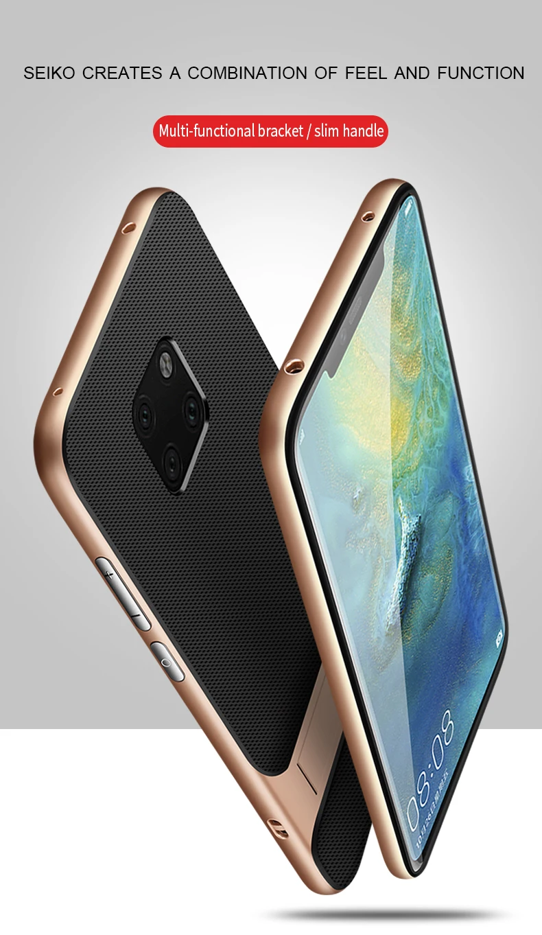 Для HUAWEI чехол honor7X honor8 honor9 honorNOte8 honor6X GR5- Mate9lite Мода ромбика текстура кронштейн ТПУ+ ПК чехол для телефона