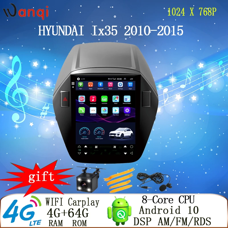

9.7 Inch Tesla Style Car Android GPS 4G Car DVD Multimedia Radio Player for HYUNDAI ix35 2010-2015 Car Navi Video Play NO 2 Din