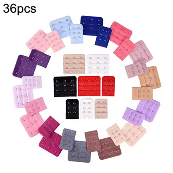 

36Pcs 2/3Rows Women Bra Extension Strap Extender Replacement Bra Extender Hook Clip Expander Adjustable Belt Buckle Accessories