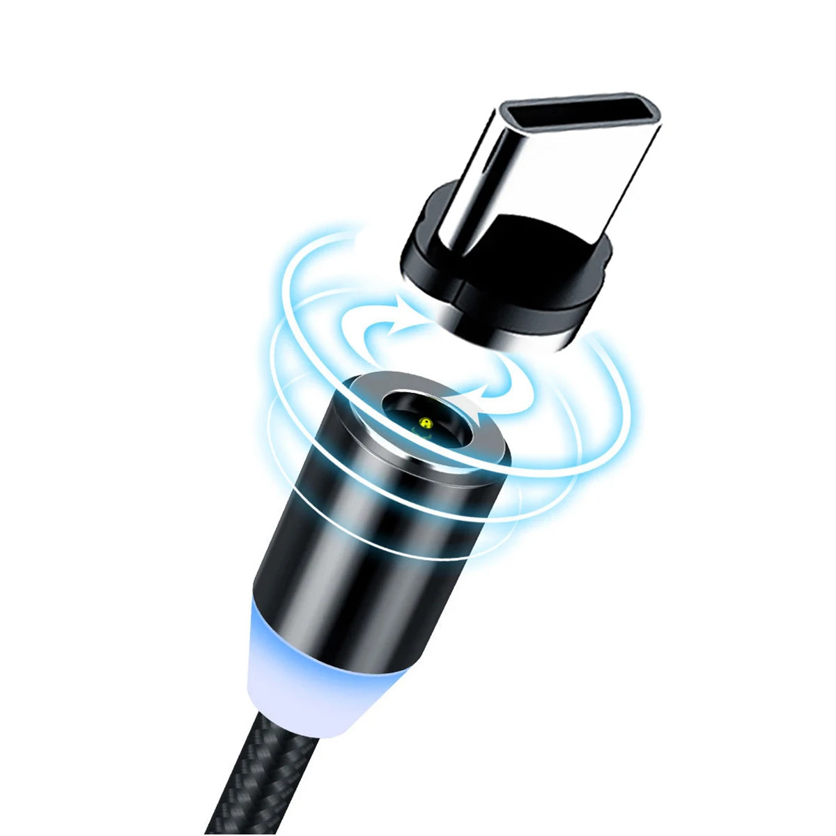 1 м Магнитный кабель для передачи данных Быстрая зарядка для Micro. IOS. Тип C Android IPhone различные интерфейсные магнитные кабели зарядного устройства - Цвет: Black TYPE-C