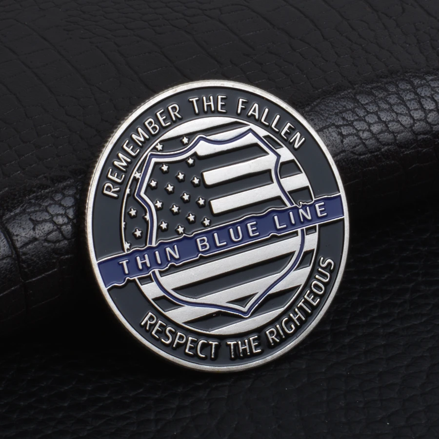 Moneda conmemorativa de la policía americana, fina, Línea Azul, Lives Matter