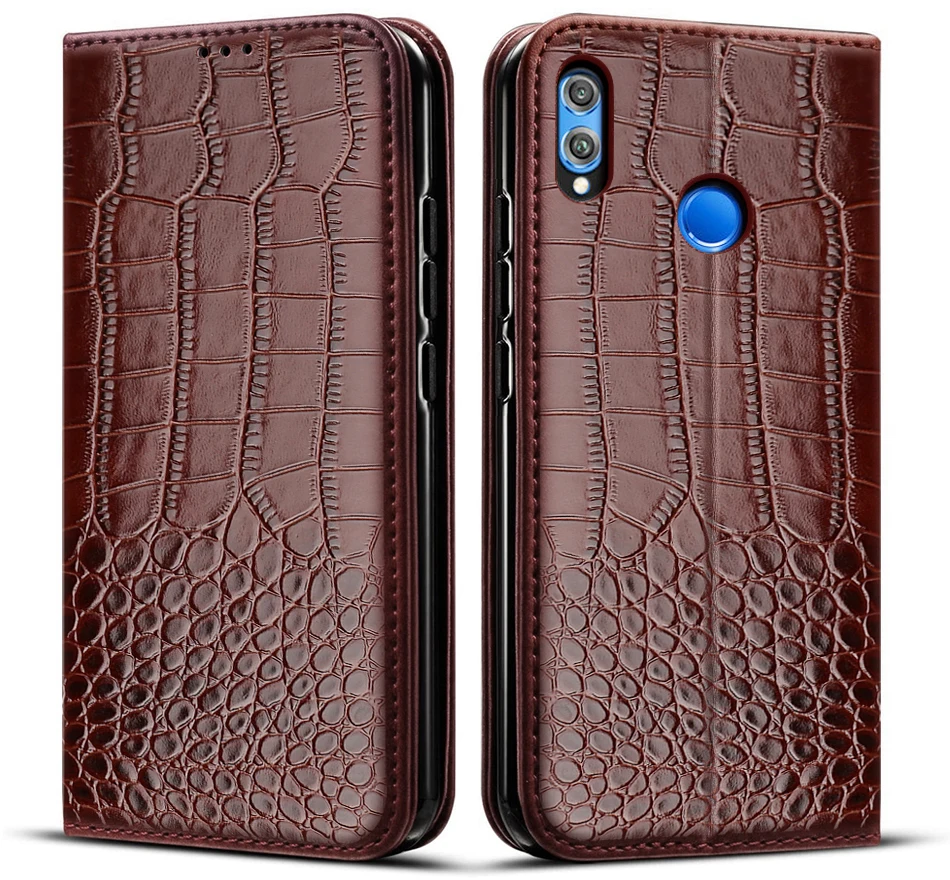 Phone Case Leather Huawei P20 Lite Flip Crocodile Texture