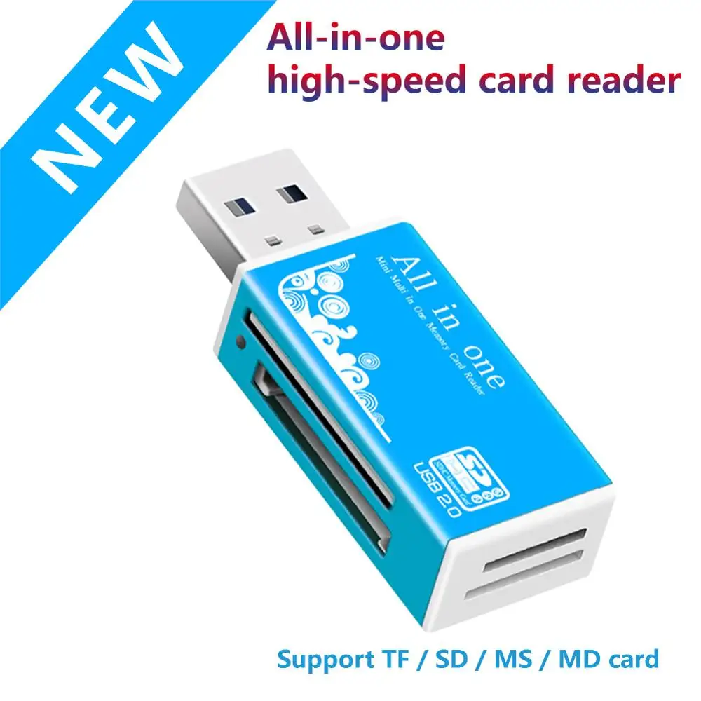 Все в одном кардридер USB 2 0 SD адаптер Поддержка TF CF Mini SDHC MMC MS|Картридеры| |