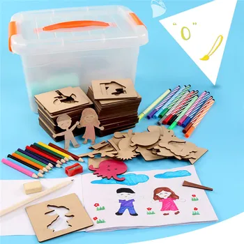 

50PC Baby Toys Drawing Coloring Kids Creative Doodles Preschool Education Boy Girl Learning Drawing Tools Basteln Kinder #40D13