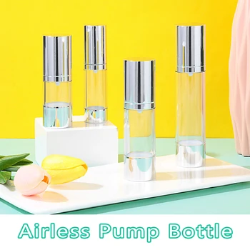 

15/20/30/50ml Empty Airless Cosmetic Cream Bottle Squeeze Pump Portable Travel Vacuum Lotion Bottles