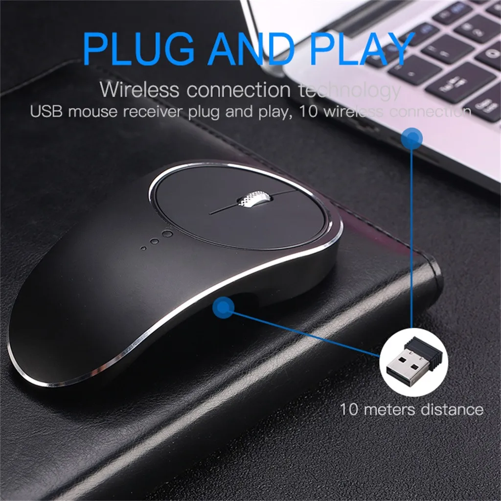Bluetooth мышь 2,4 ГГц Беспроводная оптическая USB игровая мышь из АБС-пластика 1600 dpi перезаряжаемая Бесшумная мышь для ПК zz6