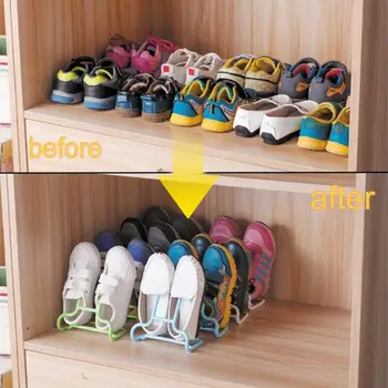 

2pcs Multi-functional Plastic Shoes Drying Rack Shoe hanger Hook Shelf Holder Home Organizer for Kids shoes 16.5*15.5*9.8cm