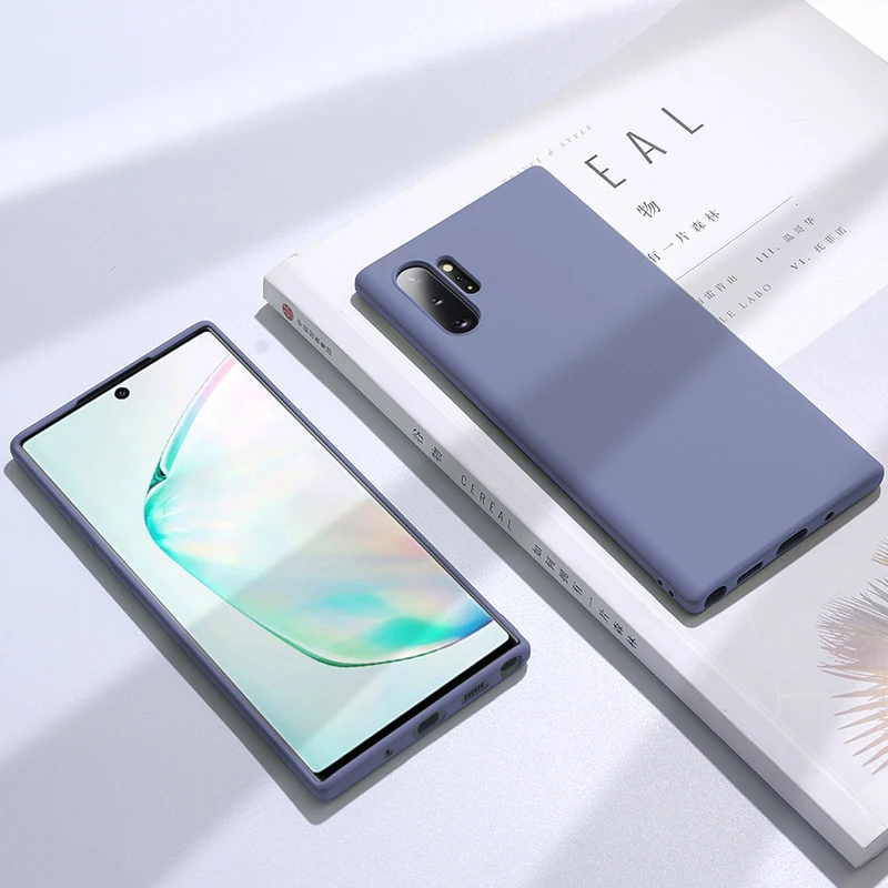 Для samsung Galaxy Note 10 чехол Note 10 Plus жидкий Силиконовый ТПУ карамельного цвета чехол для samsung Galaxy Note 9 8 10 Pro Чехол