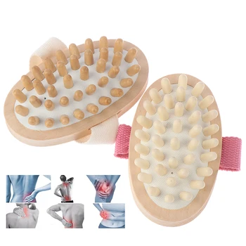

Portable Wooden Massager Body Brush Hand-Held Cellulite Reduction Relieve Tense Muscles Natural Wood Head Scalp Massage Tool