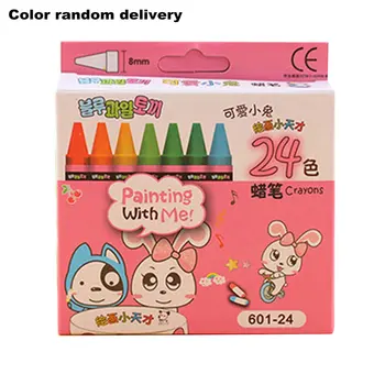 

Creative Cartoon 8/12/24 Colors Non-Toxic Crayon Oil Painting Stick Kids Student Pastel Pencils for Drawing