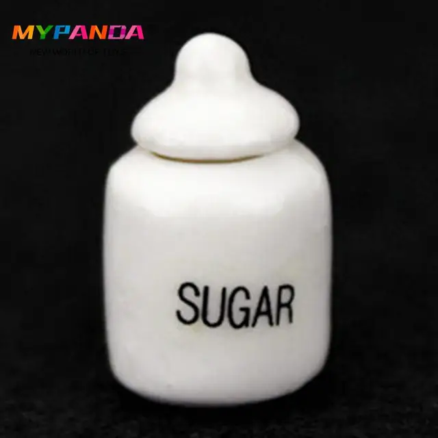 1:12 DIY Handmade Doll House Kitchen Ceramic Ornament Decora Dollhouse Miniatures Accessories Porcelain Eating Jar Set 6
