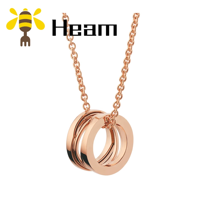 Heam,, высокое качество, Стерлинговое Серебро 925 пробы, болгарийское ожерелье для женщин, фирменный дизайн, розовое золото, модное ювелирное изделие, подарок для пары