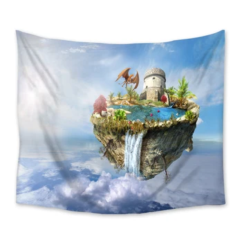 

Aerial Dragon Falls Landscape Tapestry Wall Hanging Polyester Home Bedroom Decor Bedspread Beach Mat Blanket Yoga Mat Dorm Decor