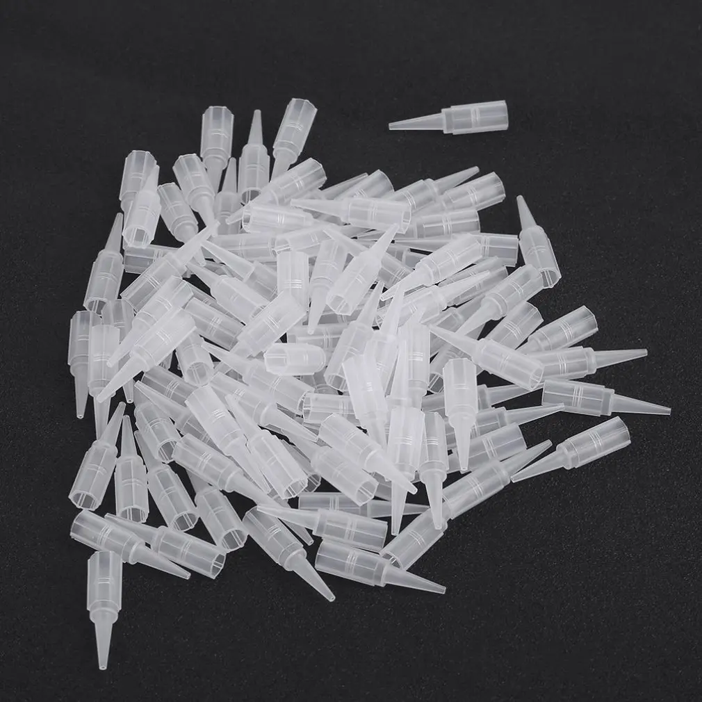 

100pcs/set 1RL Disinfection Disposable Tattoo Permanent Plastic Tattoo Needles Tips Independent Package Needle Caps New Arrival
