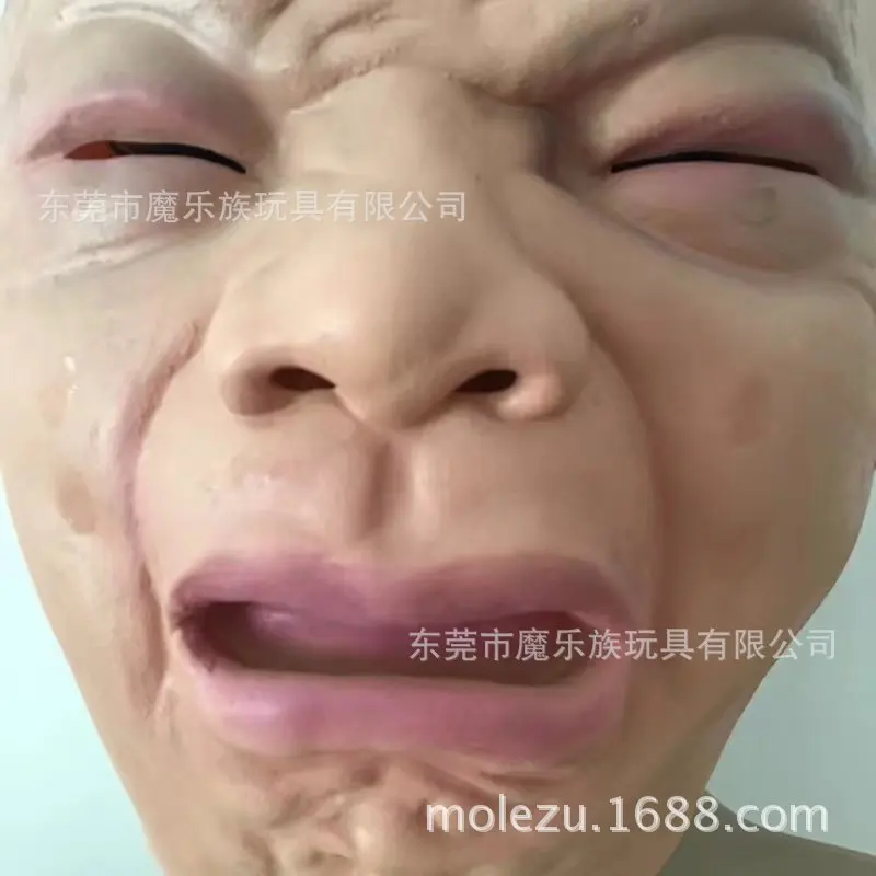 Улыбка Cry младенческой маска для наращивания на всю голову плачет уход за кожей лица маска младенца головная повязка на Хэллоуин вечерние привидениями знаменитости латекс поверхности Для Мужчин's