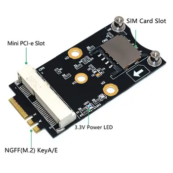 

Mini PCI-E to M.2 (NG-FF ) key A/E Adapter With SIM card Slot for WiFi WWAN LTE Module 3G/4G Net work For PC