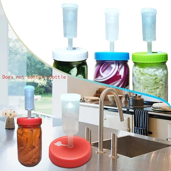 

4Pack Making Sauerkraut With Airlock Durable Jar Fermentation Lid Kitchen PP Kimchi Pickles Wide Mouth Food Accessories Home