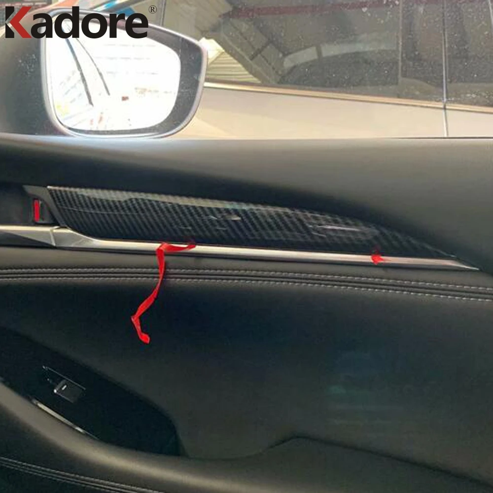 Для Mazda 6 Atenza углеродное волокно, автомобильный подлокотник для межкомнатной двери, украшение для двери с блестками, Накладка для отделки, аксессуары