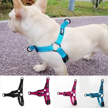 

Small, medium and large two traction rope accessories nylon walkable nylon adjustable simple dog harness