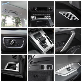 

Lapetus Interior Refit Kit Air AC Outlet Vent / Transmission Shift Gear Panel Frame Cover Trim For Audi Q5 2018 2019 2020 Matte