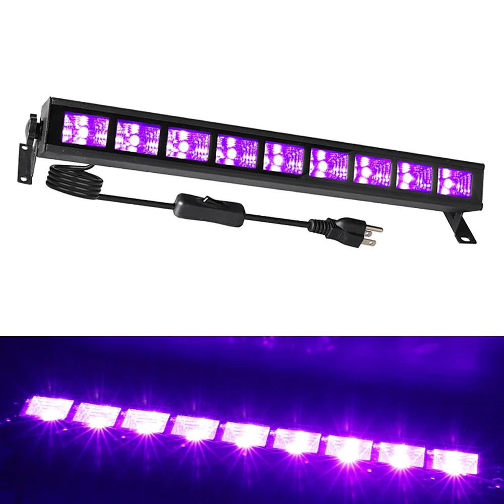 UV Flood Light 385-400nm Fluorescent Stage Lamp 36W UV Party Stage Blacklight for Parties KTV