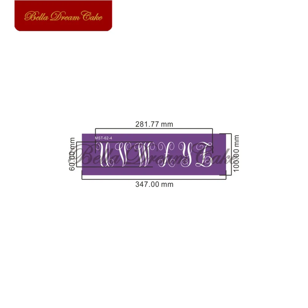 Монограмма алфавит от A до Z сетки трафареты торт границы шаблон форма трафарет торт украшения инструмент формы для выпечки