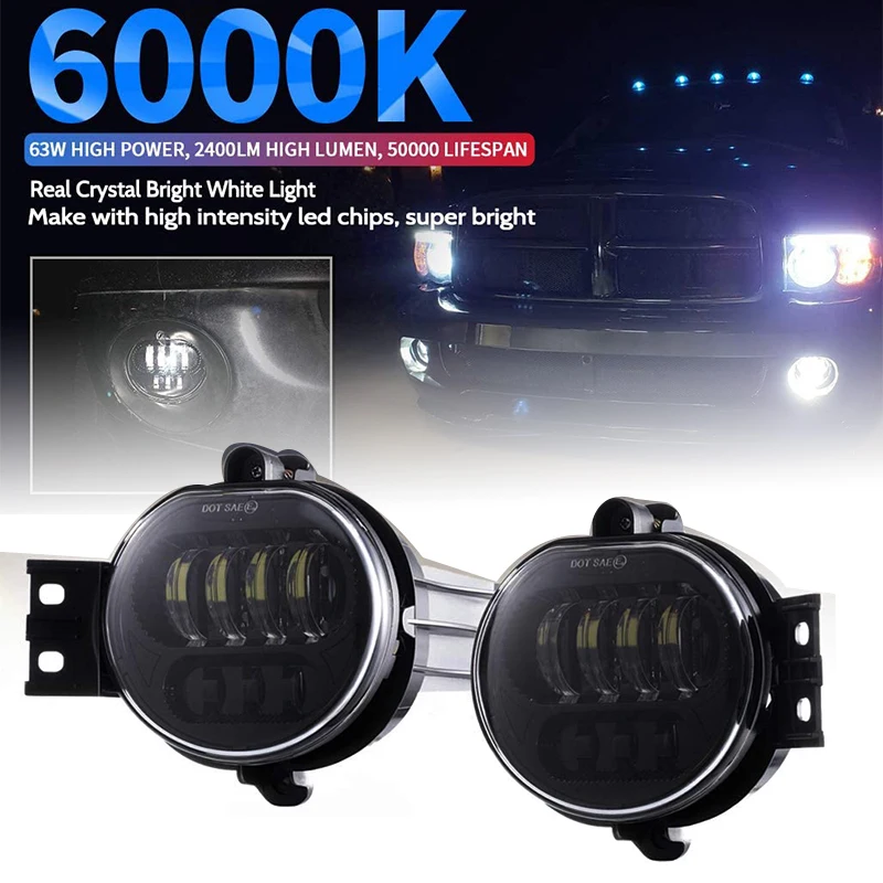Светодиодная противотуманная фара 63 Вт для Dodge Ram 2500/3500 2003 2004 2005 пикап грузовик