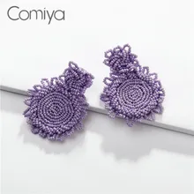 Comiya большие серьги-гвоздики модные корейские Драгоценности Brincos цветочные круглые подвески из акриловых бусин Женские аксессуары Brinco серьги