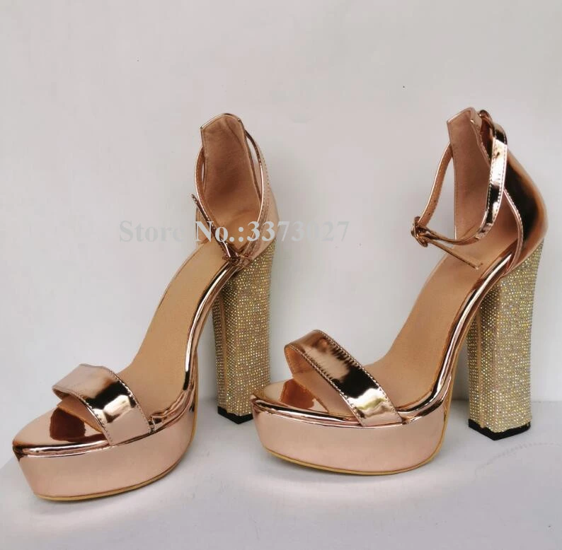 red chunky platform sandals