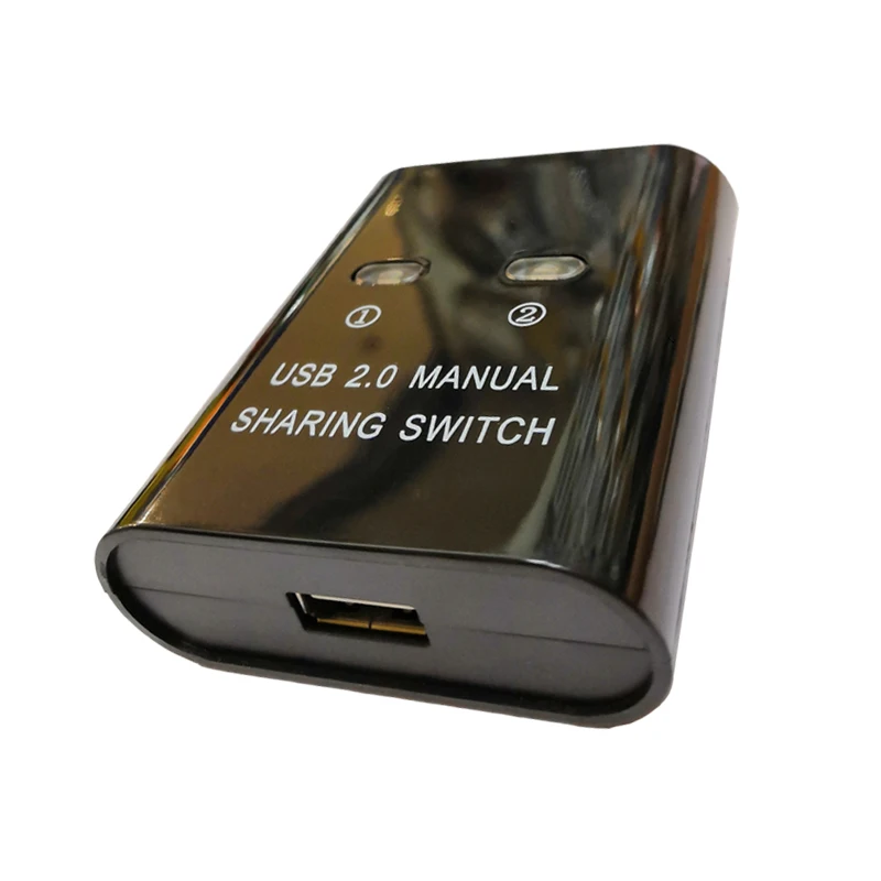  USB 2-port printer switch sharer manual usb switcher 2 in 1 out splitter U disk USB keyboard mouse 