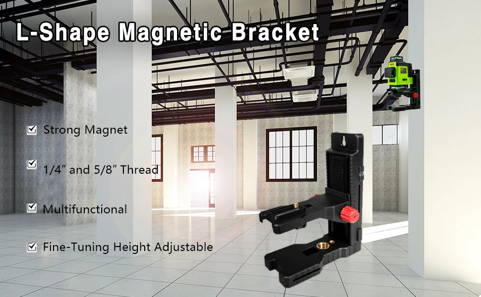 a laser l-bracket suporte fixado na parede