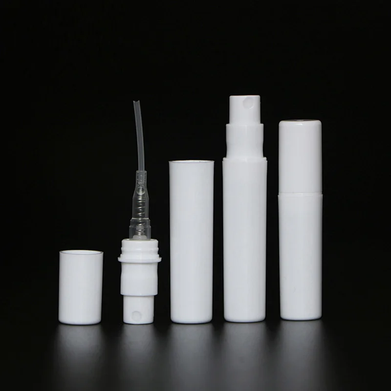 

10Pcs 2ml 3ml 4ml 5ml White Plastic Perfume Atomizer Small Mini Empty Spray Refillable Bottle Travel Vials Cosmetics Containers