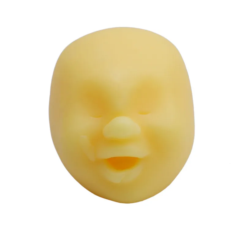 Yellow Новейший человеческого эмоция, лицо игрушки Vent Ball Смола расслабиться новинка, игрушки для взрослых, снятия стресса антистрессовый мяч надувные игрушки подарок - Цвет: Yellow