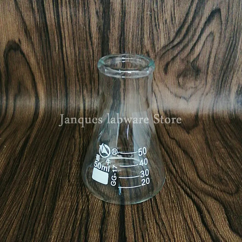 50ml to 1000ml Erlenmeyer Borosilicate Glass Flask Wide Neck Flask Conical Triangular Laboratory Chemical Equipment,